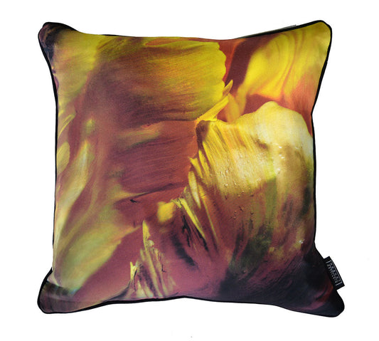 Orange Paris Tulip Silk Cushion   - €190 | Shop now & buy direct from the artists studio - Distil Ennui ™ est.1990.