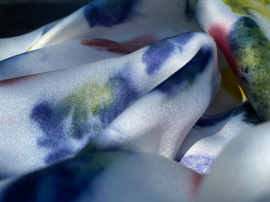 Naturally printed sunset poppies silk scarf   - €95 | Shop now & buy direct from the artists studio - Distil Ennui ™ est.1990.