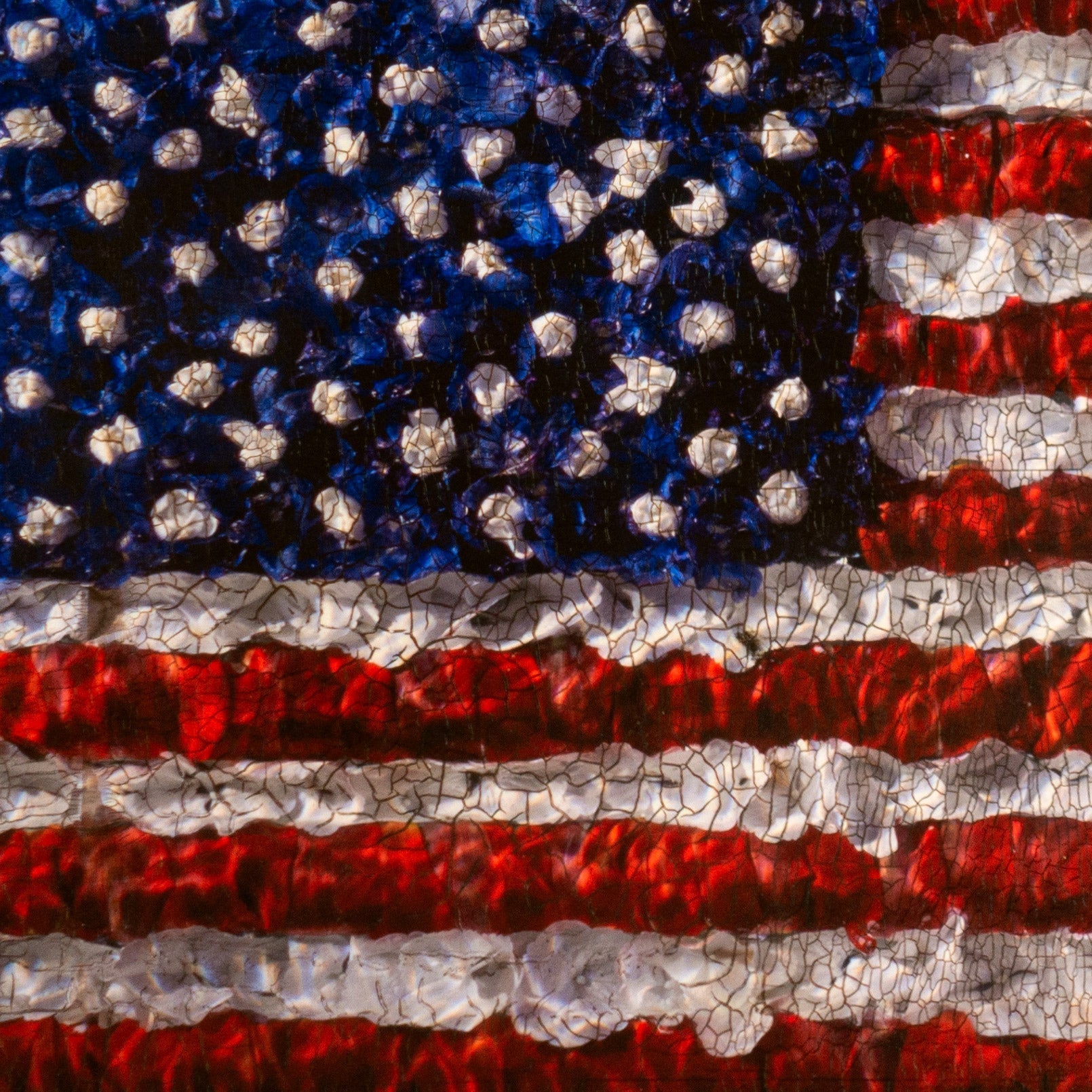 Aged American Flag In Flower Petals No. 0109  photographic print - €2100 | Shop now & buy direct from the artists studio - Distil Ennui ™ est.1990.