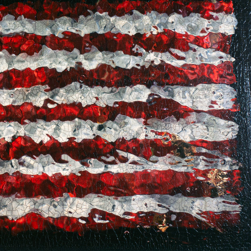 Aged American Flag In Flower Petals No. 0176  photographic print - €2100 | Shop now & buy direct from the artists studio - Distil Ennui ™ est.1990.