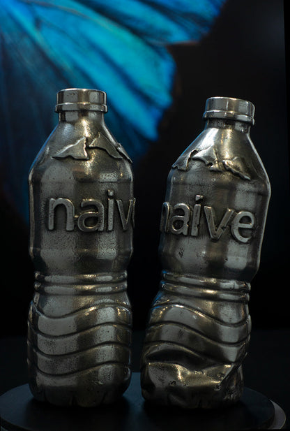 The Naive Twins recycled aluminium water bottle sculptures   - €6400 | Shop now & buy direct from the artists studio - Distil Ennui ™ est.1990.