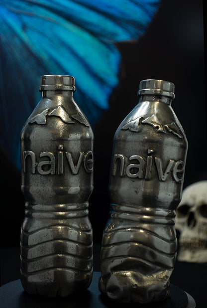 The Naive Twins recycled aluminium water bottle sculptures   - €6400 | Shop now & buy direct from the artists studio - Distil Ennui ™ est.1990.