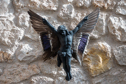 carbon Jesus with wings ceramic sculpture  sculpture - €5200 | Shop now & buy direct from the artists studio - Distil Ennui ™ est.1990.