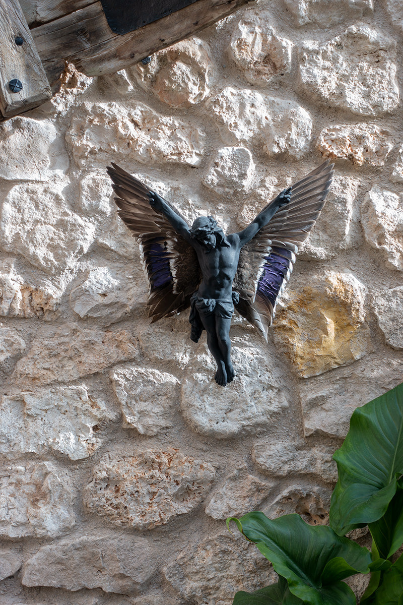 carbon Jesus with wings ceramic sculpture  sculpture - €5200 | Shop now & buy direct from the artists studio - Distil Ennui ™ est.1990.