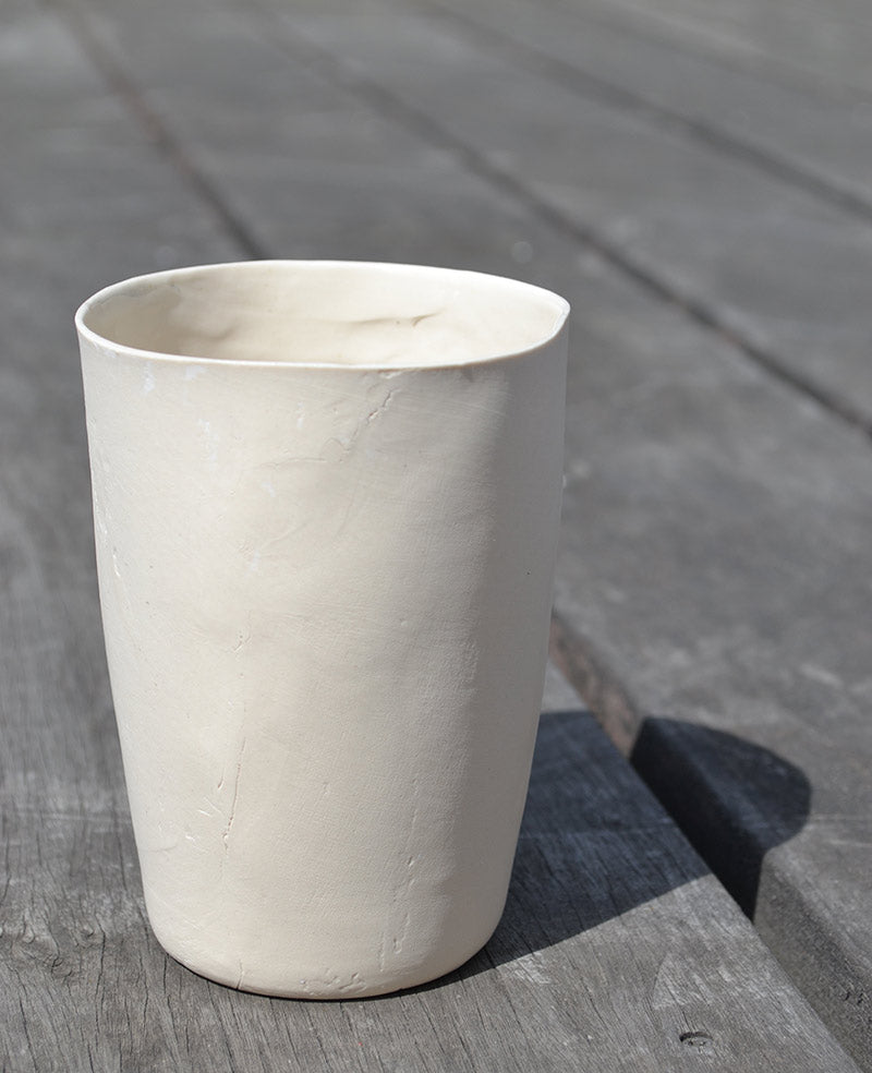 hand thrown Japanese porcelain drinking cup   - €110 | Shop now & buy direct from the artists studio - Distil Ennui ™ est.1990.