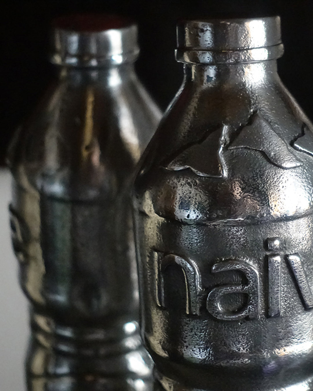 The Naive Twins recycled aluminium water bottle sculptures   - €6400 | Shop now & buy direct from the artists studio - Distil Ennui ™ est.1990.