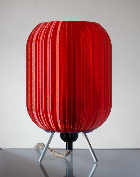 Red 'Vortex' flame LED table lamp  light - €150 | Shop now & buy direct from the artists studio - Distil Ennui ™ est.1990.