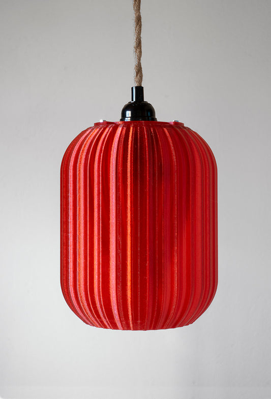 Red 'Vortex' flame LED pendant lamp  light - €140 | Shop now & buy direct from the artists studio - Distil Ennui ™ est.1990.