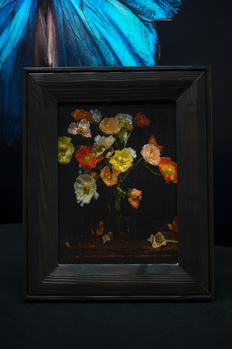 Underwater vanitas 'Hypnos table for Morpheus' unique edition photographic print in a Shou Sugi Ban frame