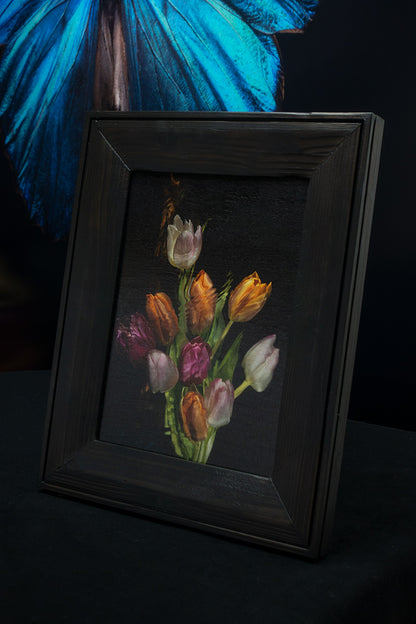 Underwater Floral Vanitas Photographic Print (No.II) in Shou Sugi Ban Frame