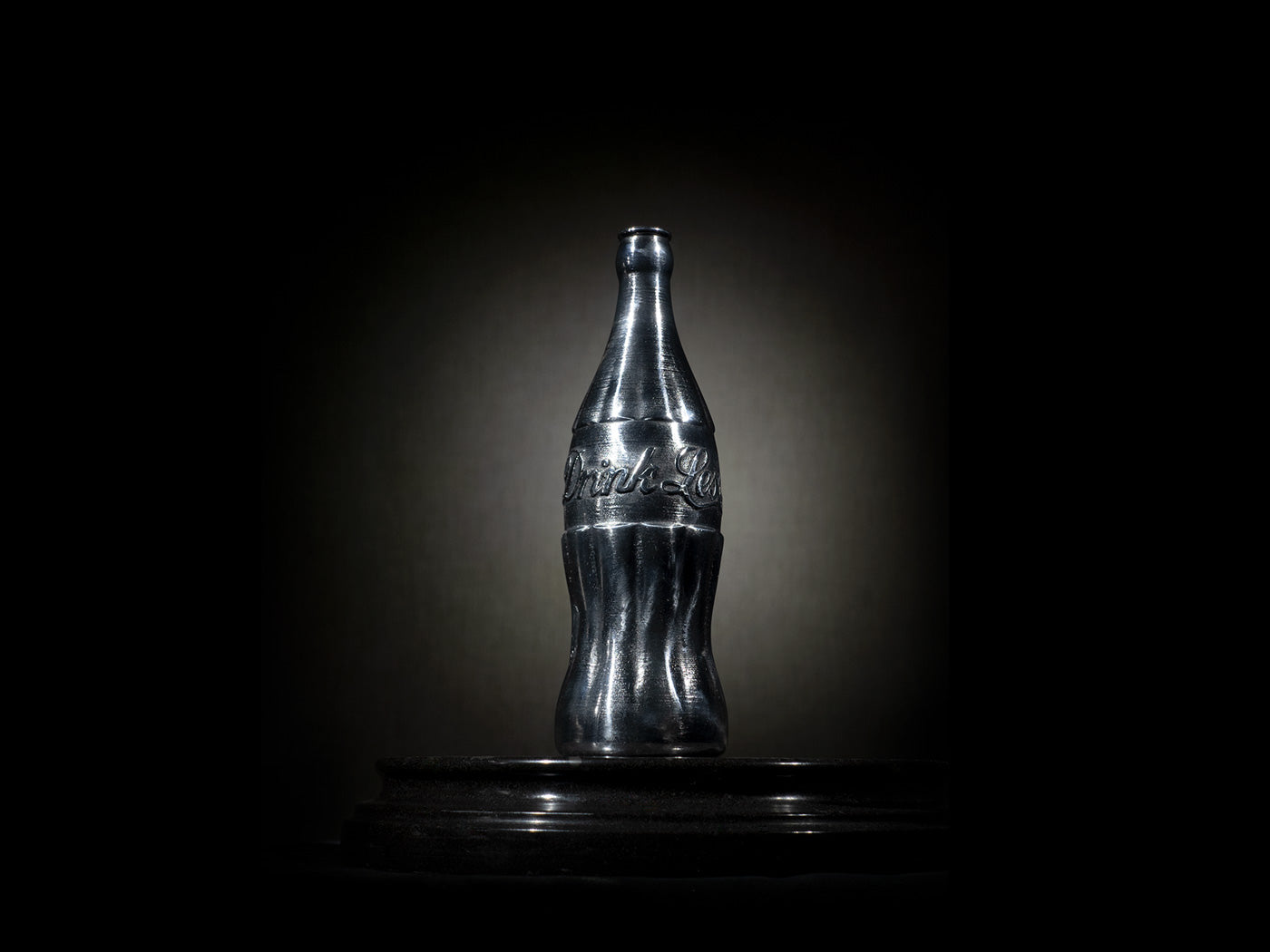 'Drink Less Full Measure' classic Coke bottle sculpture   - €3200 | Shop now & buy direct from the artists studio - Distil Ennui ™ est.1990.