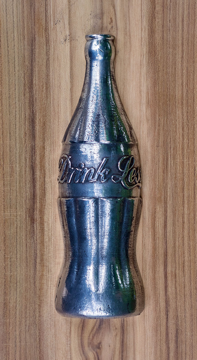 'Drink Less Half Measure' classic Coke bottle sculpture   - €2100 | Shop now & buy direct from the artists studio - Distil Ennui ™ est.1990.