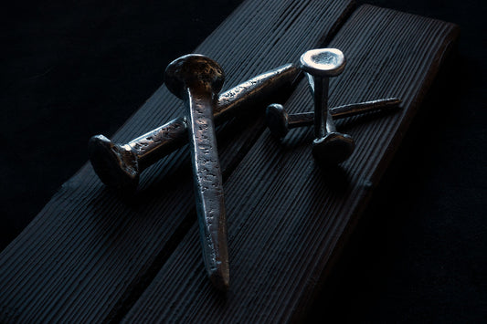 Round head hand forged nails   - €80 | Shop now & buy direct from the artists studio - Distil Ennui ™ est.1990.