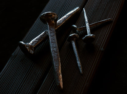 Round head hand forged nails   - €80 | Shop now & buy direct from the artists studio - Distil Ennui ™ est.1990.