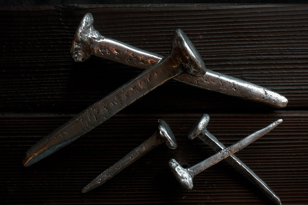 Round head hand forged nails   - €80 | Shop now & buy direct from the artists studio - Distil Ennui ™ est.1990.