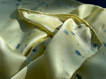 Naturally printed lemon polka dot silk scarf   - €95 | Shop now & buy direct from the artists studio - Distil Ennui ™ est.1990.